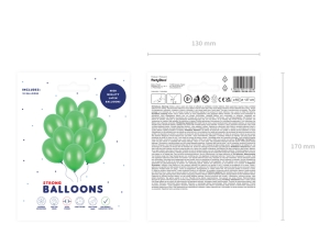 Bal�nky Strong 27 cm, Metallic Bright Green (1 balen� / 10 ks)