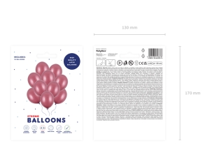 Bal�nky Strong 30cm, Metallic Maroon (1 balen� / 10 ks)