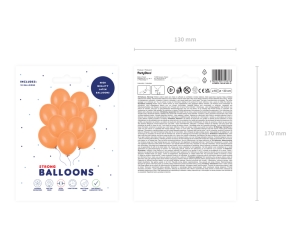 Bal�nky Strong 30cm, Pastelov� Mandarinka Oran�ov� (1 bal. / 10 ks)
